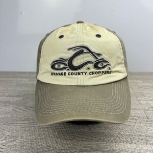 Vintage Orange County Choppers Hat Cap Strap Back Adjustable White Biker Adult